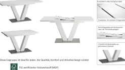 OTTO home Essgruppe »Elbach« Set, 5 Stk. tlg. ausziehbar 120-160 cm, Hochglanz, Tischgruppe Freischwinger