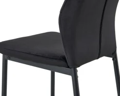 OTTO home Essgruppe »Freya« Set, 4 tlg. runder Esstisch 90 cm in Sinterstein, Black Copper mit 3 Samtstühlen