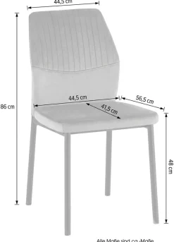 OTTO home Essgruppe »Freya« Set, 4 tlg. runder Esstisch 90 cm in Sinterstein, Black Copper mit 3 Samtstühlen
