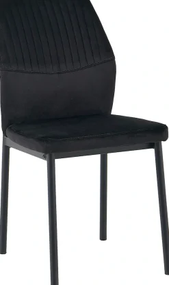 OTTO home Essgruppe »Freya« Set, 4 tlg. runder Esstisch 90 cm in Sinterstein, Black Copper mit 3 Samtstühlen