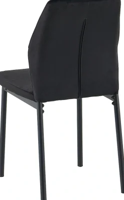 OTTO home Essgruppe »Freya« Set, 4 tlg. runder Esstisch 90 cm in Sinterstein, Black Copper mit 3 Samtstühlen