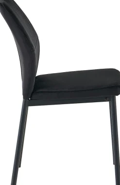 OTTO home Essgruppe »Freya« Set, 4 tlg. runder Esstisch 90 cm in Sinterstein, Black Copper mit 3 Samtstühlen