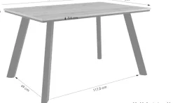 OTTO home Essgruppe »Genf Tischgruppe, Esstisch plus 4 Stühle« Set, Otto's DAUERTIEFPREIS, 5 Stk. tlg. Küchentisch, 4 Stühle, moderne Tischplatte in eiche/schwarz