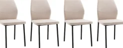 OTTO home Essgruppe »Genf Tischgruppe, Esstisch plus 4 Stühle« Set, Otto's DAUERTIEFPREIS, 5 Stk. tlg. Küchentisch, 4 Stühle, moderne Tischplatte in eiche/schwarz