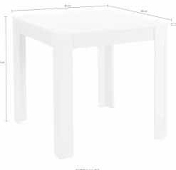 OTTO home Essgruppe »LynnNico« Set,Set: Esstisch 80 x 80 cm und 4 Stühle mit pflegeleichtem Kunstleder