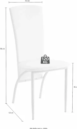 OTTO home Essgruppe »LynnNico« Set,Set: Esstisch 80 x 80 cm und 4 Stühle mit pflegeleichtem Kunstleder