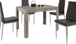 OTTO home Essgruppe »mit Tisch und 4 Stühlen« Set, 5 tlg. Tischbreite 120 cm Esszimmer Set, Tischgruppe