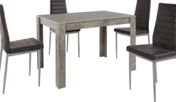 OTTO home Essgruppe »mit Tisch und 4 Stühlen« Set, 5 tlg. Tischbreite 120 cm Esszimmer Set, Tischgruppe
