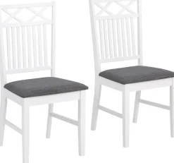 OTTO home Essgruppe »Olvera« Set, 3 Stk. tlg. bestehend aus Esstisch 80 cm, 2er Set Esszimmerstühlen, Ansteckplatte