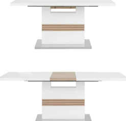 OTTO home Essgruppe »Perez/Lila« Set, 5 Stk. tlg. mit 4 Stühlen, Tisch ausziehbar, Breite 160-200 cm