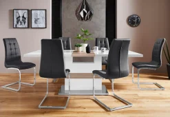 OTTO home Essgruppe »Perez/Lola« Set, 5 Stk. tlg. mit 4 Stühlen, Tisch ausziehbar, Breite 160-200 cm