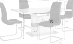 OTTO home Essgruppe »Perez/Lola« Set, 5 Stk. tlg. mit 4 Stühlen, Tisch ausziehbar, Breite 160-200 cm