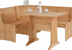 OTTO home Essgruppe »Sascha« 2 Stk. tlg. aus massivem Kiefernholz, bestehend aus einer Truhen-Eckbank + Tisch