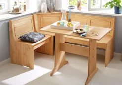 OTTO home Essgruppe »Sascha« 2 Stk. tlg. aus massivem Kiefernholz, bestehend aus einer Truhen-Eckbank + Tisch
