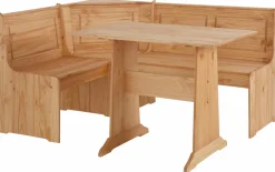 OTTO home Essgruppe »Sascha« 2 Stk. tlg. aus massivem Kiefernholz, bestehend aus einer Truhen-Eckbank + Tisch