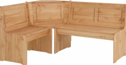 OTTO home Essgruppe »Sascha« 2 Stk. tlg. aus massivem Kiefernholz, bestehend aus einer Truhen-Eckbank + Tisch