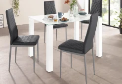 OTTO home Essgruppe Set: Glastisch, Breite 120 x 80 cm mit 4 Stühlen