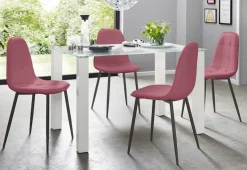 OTTO home Essgruppe Set, 5 Stk. tlg. mit Glastisch, Breite 120 cm