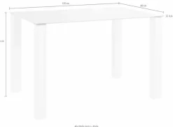 OTTO home Essgruppe Set, 5 Stk. tlg. mit Glastisch, Breite 120 cm