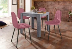 OTTO home Essgruppe Set, 5 Stk. tlg. mit Esstisch 80 cm breit