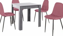 OTTO home Essgruppe Set, 5 Stk. tlg. mit Esstisch 80 cm breit