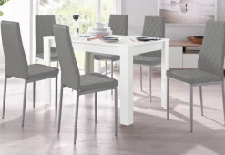 OTTO home Essgruppe »Tisch, Stuhl« Set, 5tlg. Set. Tisch 120 cm plus 4 Stühle, 5 Stk. tlg. Tisch 120 cm, 4 Stühle in Lederoptik