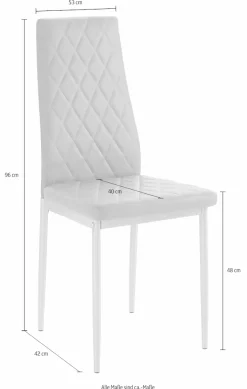 OTTO home Essgruppe »Tisch, Stuhl« Set, 5tlg. Set. Tisch 120 cm plus 4 Stühle, 5 Stk. tlg. Tisch 120 cm, 4 Stühle in Lederoptik