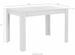 OTTO home Essgruppe »Tisch, Stuhl« Set, 5tlg. Set. Tisch 120 cm plus 4 Stühle, 5 Stk. tlg. Tisch 120 cm, 4 Stühle in Lederoptik