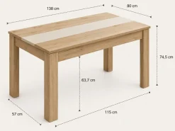 OTTO home Esstisch »Adana, 140cm« 1 Stk. tlg. 140cm, Küchentisch, Kaschmir und Eiche wahlweise kombinierbar