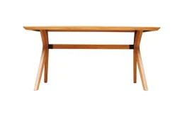 OTTO home Esstisch »Arco Küchentisch, Tisch, Speisetisch, Esszimmertisch, Familientisch« 4 cm Tischplatte, Eiche geölt, Schweizer Kante & gekreuzte Beine