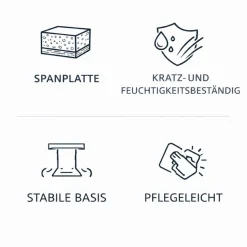 OTTO home Esstisch »Atina Säulentisch, Küchentisch, Speisetisch, Dekortisch« Moderner Esstisch für 4-6 Personen, erhältlich in Trend-Dekoren