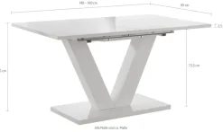 OTTO home Esstisch »ausziehbar Andy« Tisch, Esstisch,,mit Auszugsfunktion,2 Breiten (140-180 cm oder 180-220 cm)