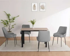 OTTO home Esstisch »Babetta« schwarzes pulverbeschichtetes Metallgestell, verschiedene Breiten