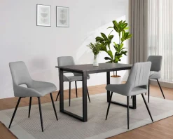 OTTO home Esstisch »Barcell« schwarzes Metallgestell, Plattenvarianten wählbar, sowie Größen