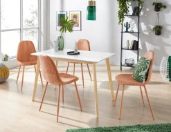 OTTO home Esstisch »Cody« mit Beinen aus Massivholz eckige MDF-Tischplatte, in 2 Farbvarianten
