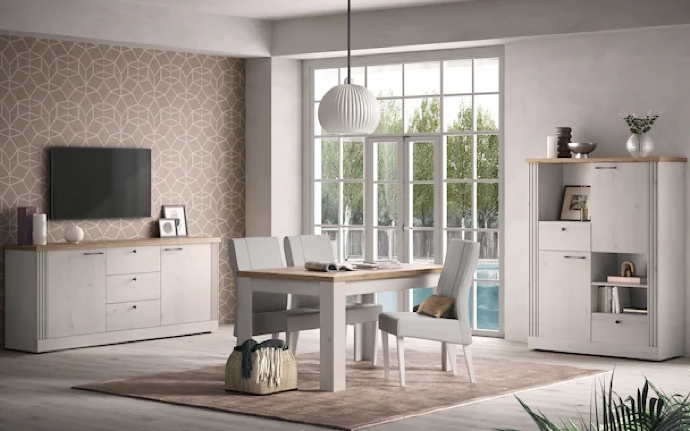 OTTO home Esstisch »Country 137 x 90 cm, Küchentisch, Esszimmertisch,« zweifarbig, rechteckig, Esstisch ausziehbar, erweiterbar auf 185 cm