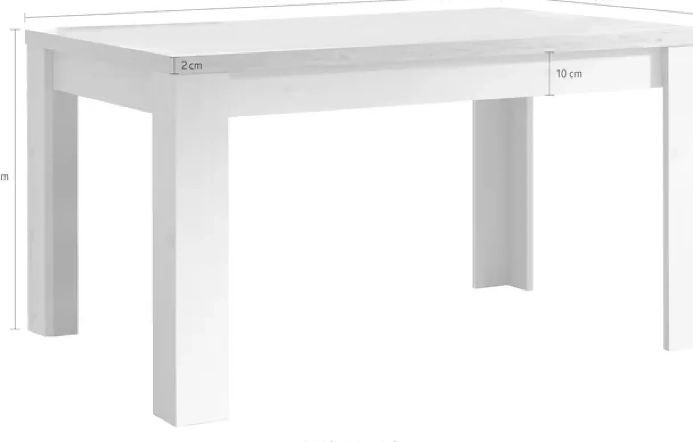 OTTO home Esstisch »Country 137 x 90 cm, Küchentisch, Esszimmertisch,« zweifarbig, rechteckig, Esstisch ausziehbar, erweiterbar auf 185 cm