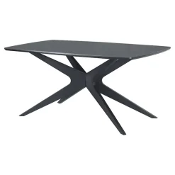 OTTO home Esstisch »Dakona« Tischplatte mit Holzstruktur, schwarze Metallbeine, Höhe 76 cm