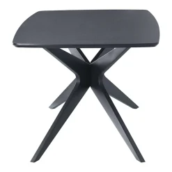 OTTO home Esstisch »Dakona« Tischplatte mit Holzstruktur, schwarze Metallbeine, Höhe 76 cm