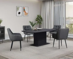 OTTO home Esstisch »Daleton« Tischplatte und Standfuß mit Holzstruktur, pflegeleicht, Höhe 76 cm