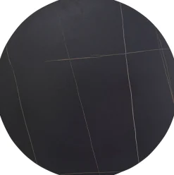 OTTO home Esstisch »Freya« 1 Stk. tlg. Runder Tisch 90cm in Sinterstein, Black Copper mit schwarzem Säulenfuß