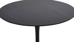 OTTO home Esstisch »Freya« 1 Stk. tlg. Runder Tisch 90cm in Sinterstein, Black Copper mit schwarzem Säulenfuß