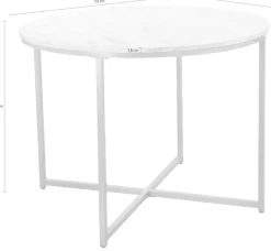 OTTO home Esstisch »Gondat« 1 Stk. tlg. mit Tischplatte in Marmor-Optik, Gestell aus Metall golden, Höhe 76 cm