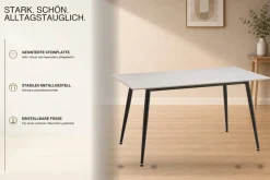 OTTO home Esstisch »Juniper« 1 Stk. tlg. Tisch 140x80cm in Sinterstein-Keramikoptik für bis zu 6 Personen