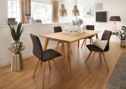 OTTO home Esstisch »Lake« Eiche massiv, Breite 150 cm, erweiterbar mit Ansteckplatten
