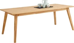 OTTO home Esstisch »Lake« Eiche massiv, Breite 150 cm, erweiterbar mit Ansteckplatten