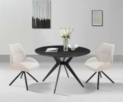OTTO home Esstisch »La Roche« Gestell aus Metall, fühlbare Struktur, Höhe 75 cm