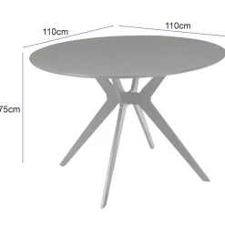 OTTO home Esstisch »La Roche« Gestell aus Metall, fühlbare Struktur, Höhe 75 cm