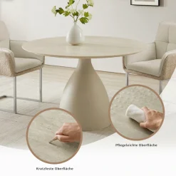 OTTO home Esstisch »Lealux« mit Sintersteinplatte, elegantem Gestell und pflegeleichter Oberfläche