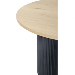 OTTO home Esstisch »Mandan« rund, 110x110 cm, 25 cm runde Beine mit Rillenstruktur, Höhe 76 cm